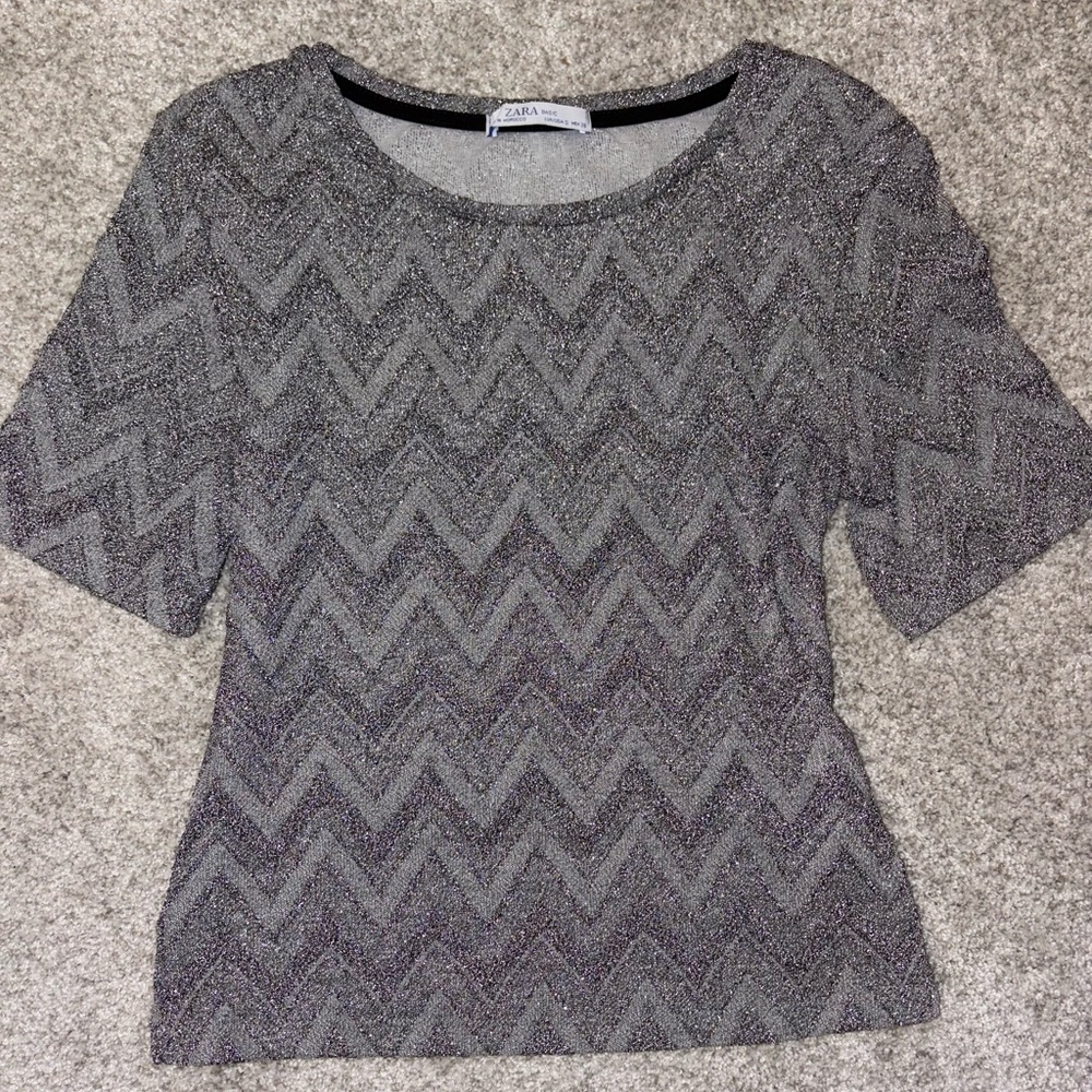 Zara sparkly top